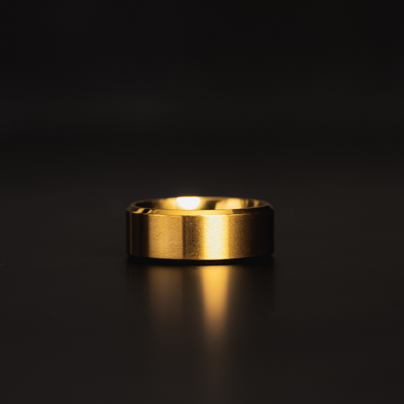 Men's Gold Ring - Buy Men's Gold Brushed Band Rings | Twistedpendant