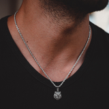 Mini Silver Tiger Pendant Necklace - Men's Silver Necklaces | Twistedpendant