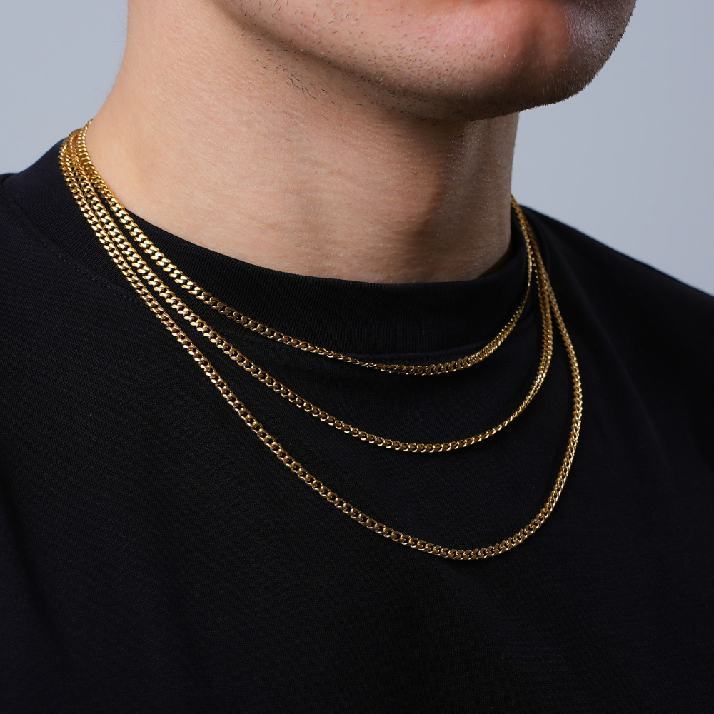 Thin Silver Cuban Chain (3MM) For Men - Multiple Sizes | Twistedpendant