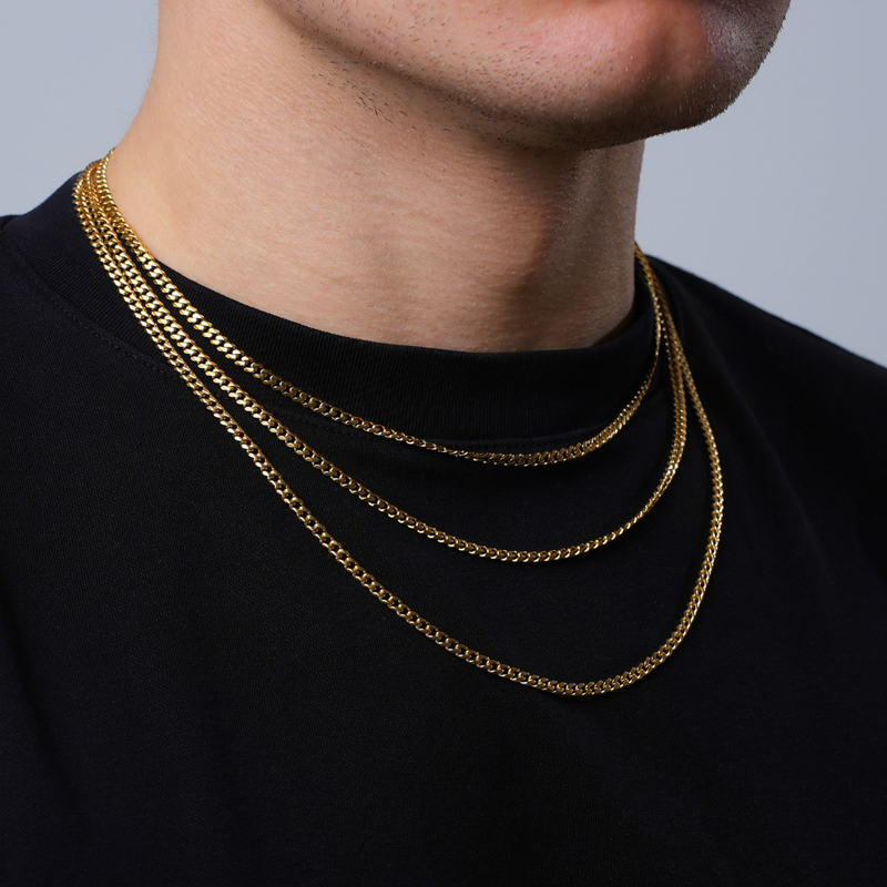 Thin cuban 2025 link necklace
