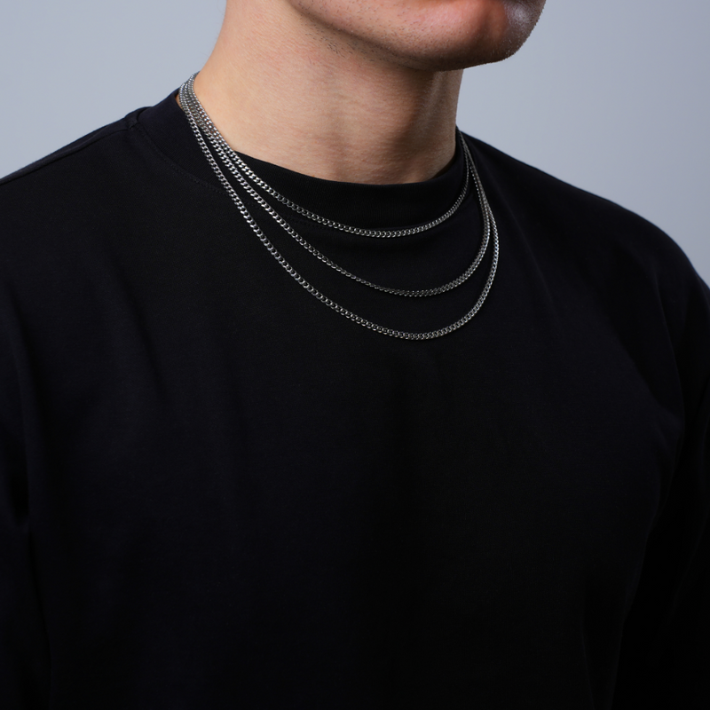 Silver chain discount for men thin