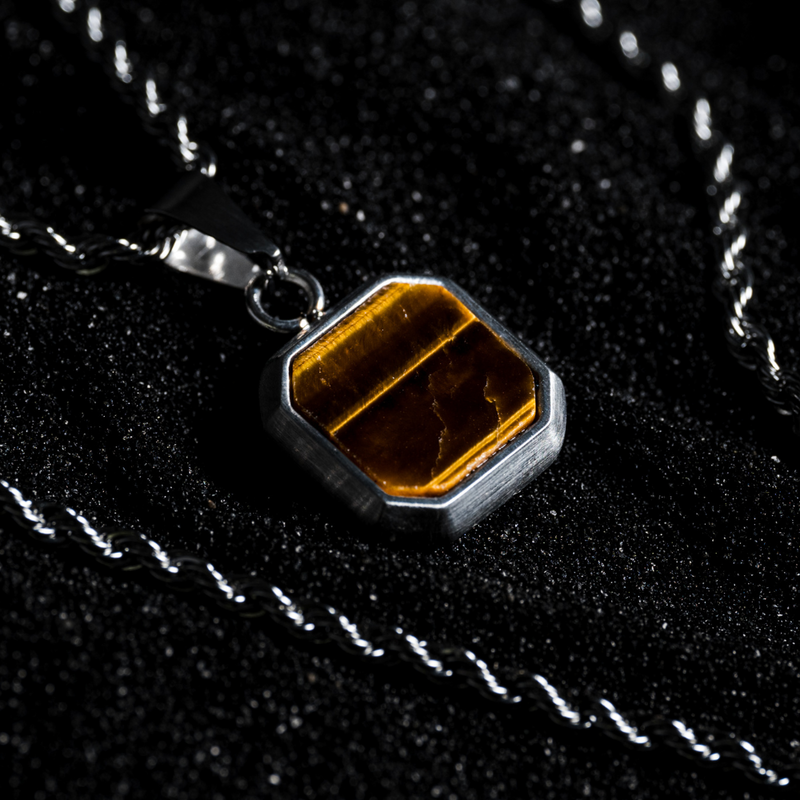 Gold tiger eye online pendant