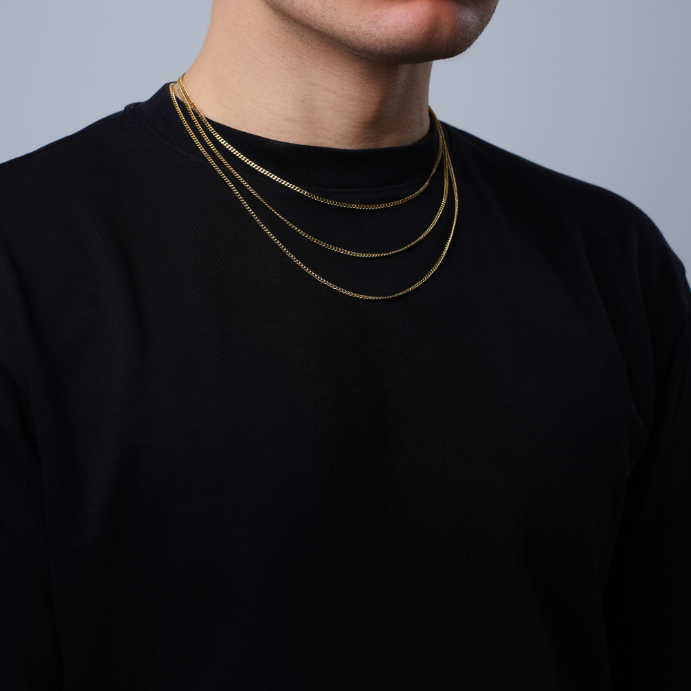 Gold Cuban Curb Chain (2.4MM) | Mens Gold Chain | Twistedpendant