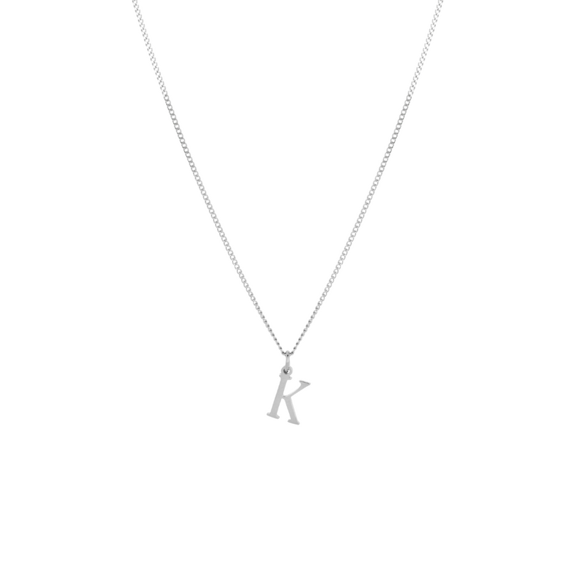 Silver Initial Necklace For Men - Mens Initial Pendant By Twistedpendant