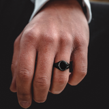 Black Onyx Signet Ring - Mens Rings Black | By Twistedpendant