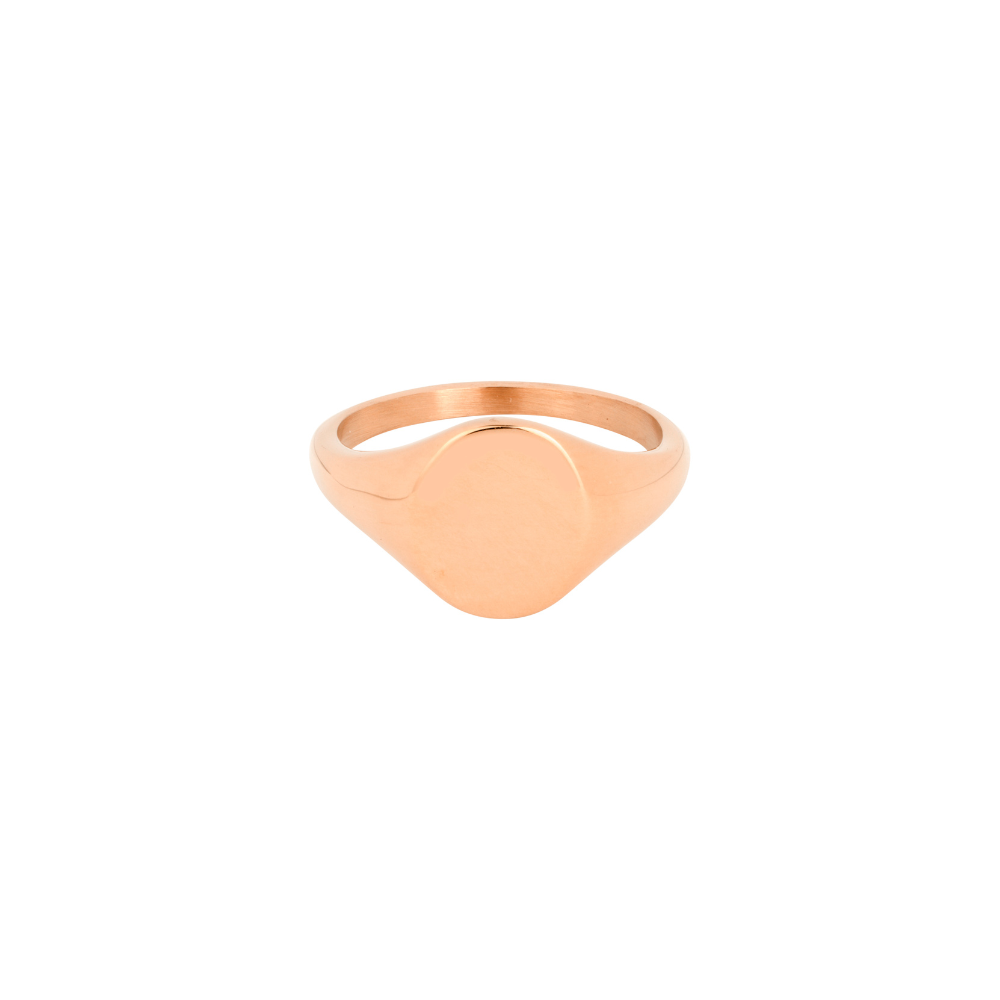 Rose Gold Signet Ring Men - Mens Rose Gold Rings | By Twistedpendant