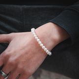 Freshwater Pearl Bracelet Chain (6MM) - Men's Pearl Bracelet | Twistedpendant
