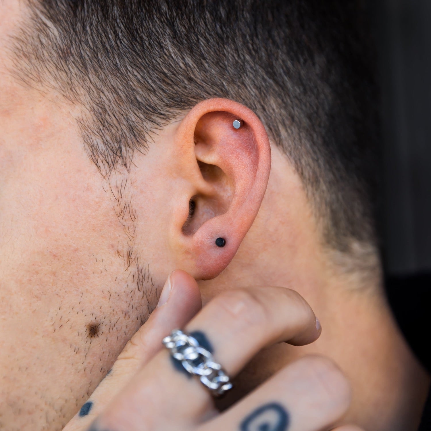 Black Stud Earrings - Mens Stud Earrings | Twistedpendant
