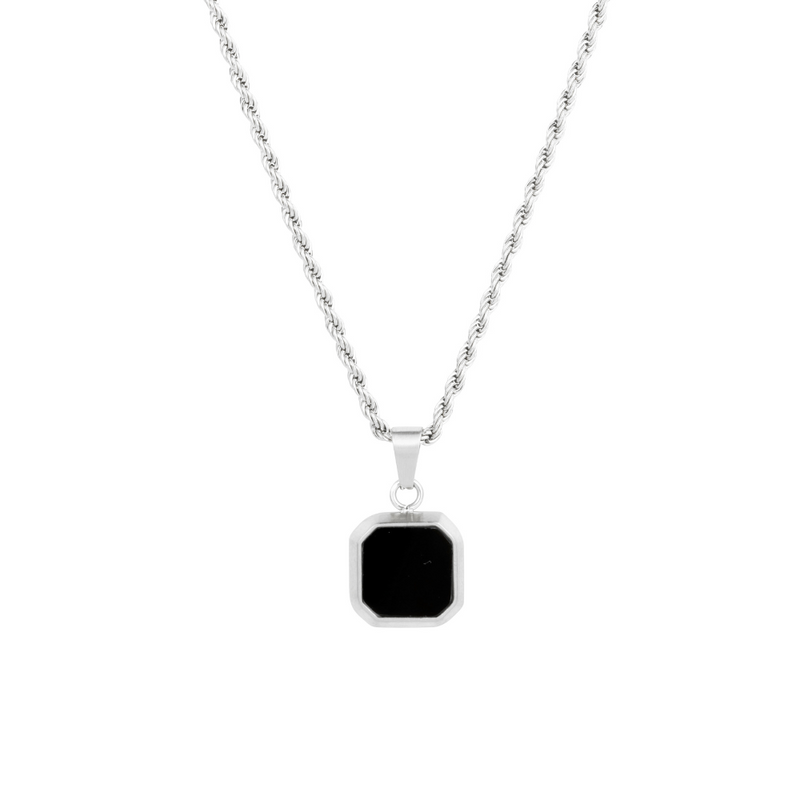 Black Onyx Pendant Necklace For Men | Twistedpendant