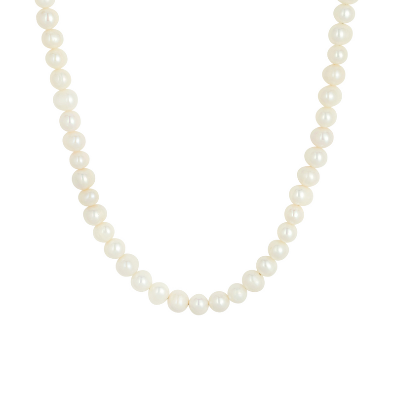 Freshwater Pearl Necklace Chain Necklace (8MM) - Shop Now | Twistedpendant