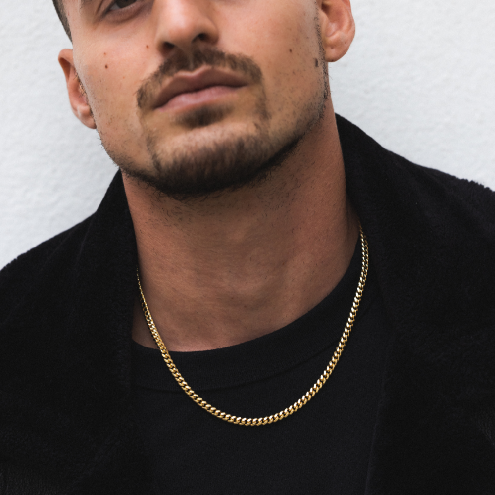 18K Gold Plated Miami Cuban Chain - Mens Gold Chain By Twistedpendant
