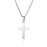 Silver Cross Necklace - Twistedpendant