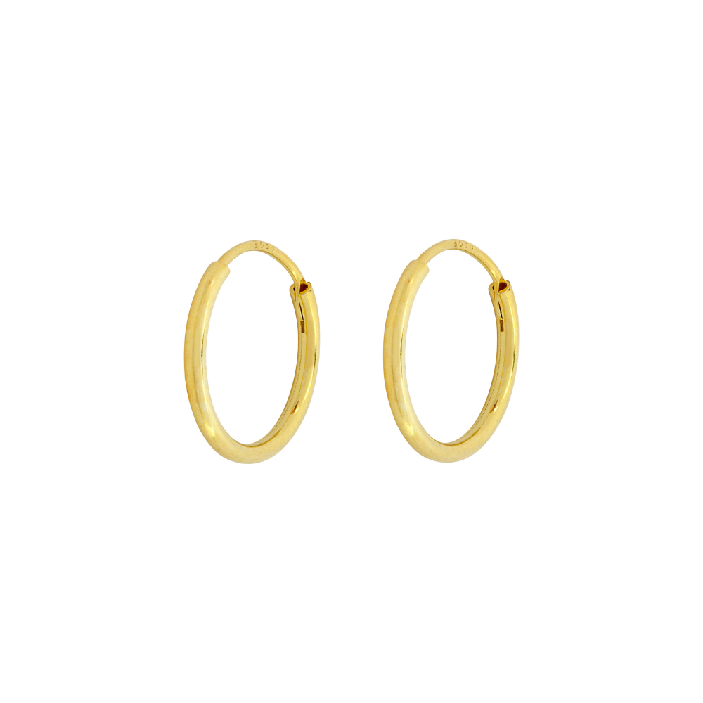 Large 18K Gold Hoop Earrings | Mens Gold Earrings - Twistedpendant