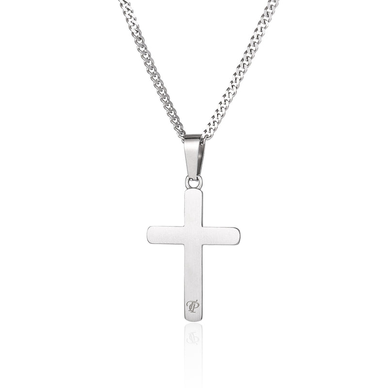 Men's Silver Cross Pendant Necklace - Men's Silver Necklace ...