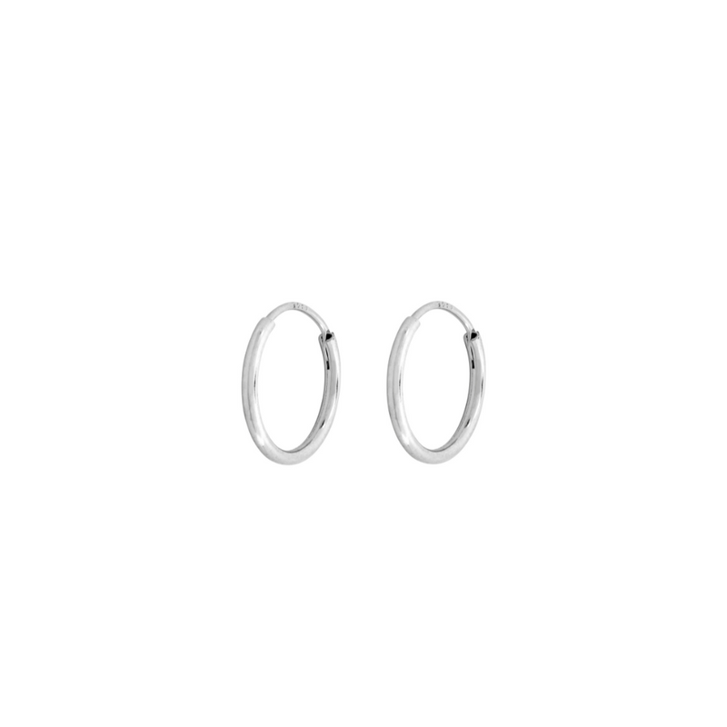 Thin Sterling Silver Hoop Earrings | Mens Earrings - Twistedpendant