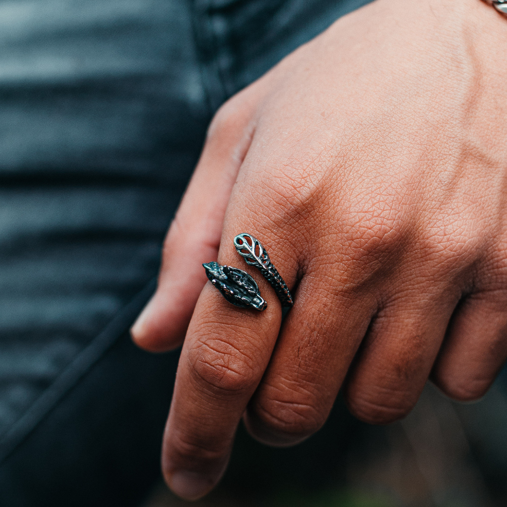 Silver Dragon Ring - Mens Silver Dragon Rings | Twistedpendant