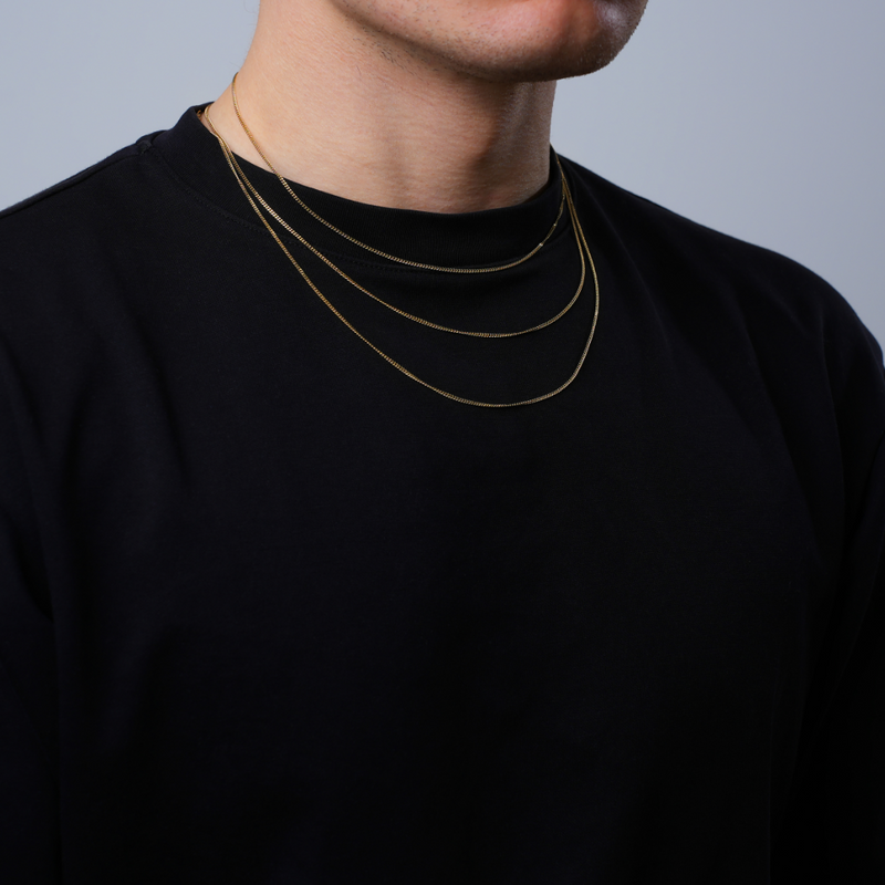 Thin Gold Cuban Chain 1.5MM For Men Minimalist Chains