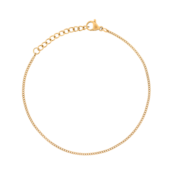 Tiny 18K Gold Bracelet Chain - Minimalist Bracelets For Men | By Twistedpendant