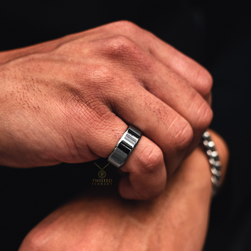 Men's Silver Ring - Buy World-Class Men's Silver Band Rings | Twistedpendant