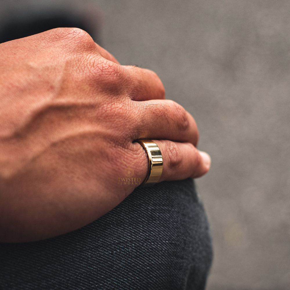 Men's Gold Ring - Buy World-Class Men's Gold Band Rings | Twistedpendant