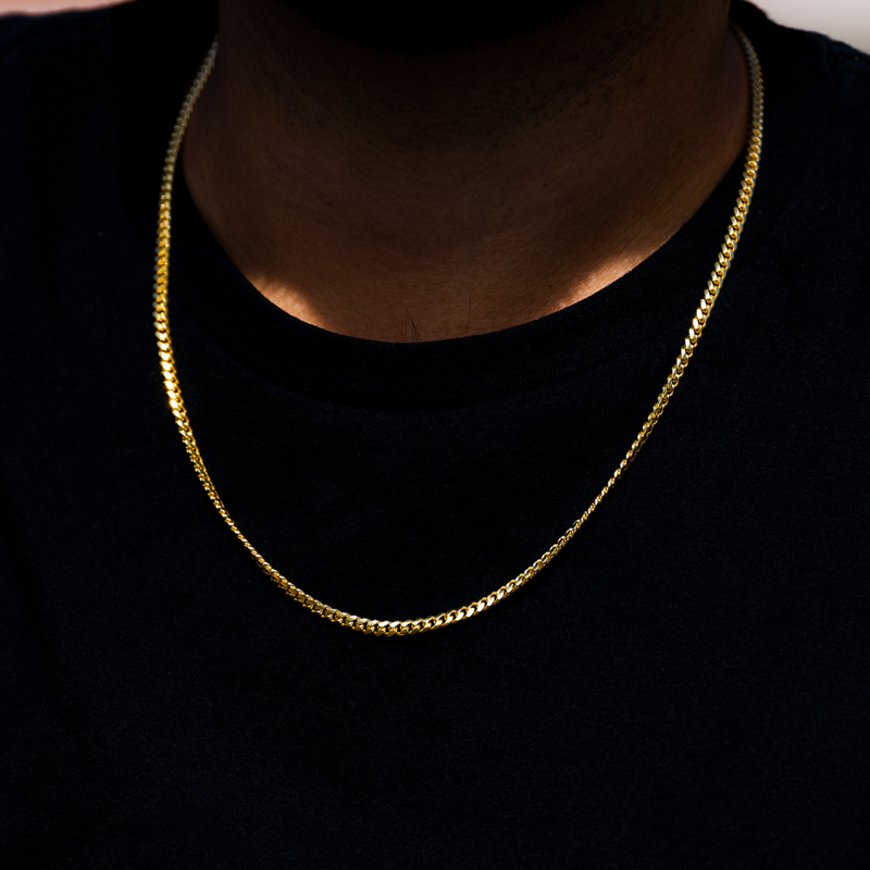 3.5mm Gold Miami Cuban Chain - Mens Gold Chain | By Twistedpendant