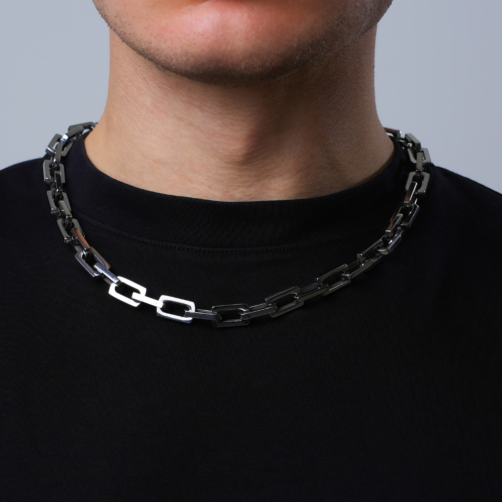 10MM Chunky Choker Chain - Mens Silver Chains UK | Twistedpendant