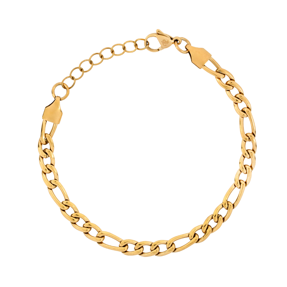 Men's Gold Figaro Bracelet (5MM) - Mens Bracelets | Twistedpendant