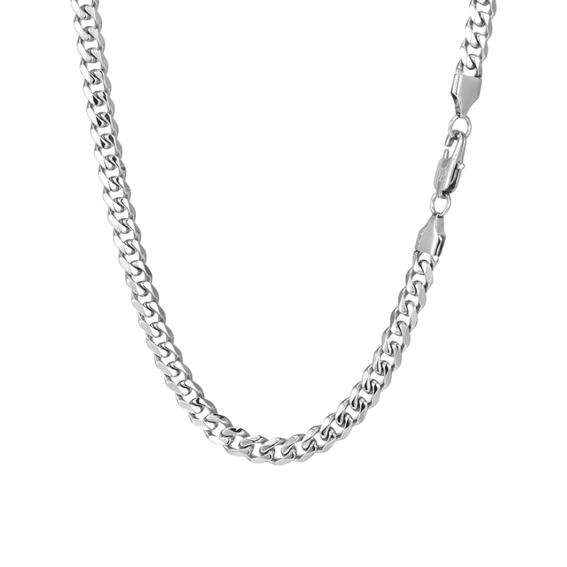 Mens Silver Cuban Link Chain 6MM Mens Necklace By Twistedpendant