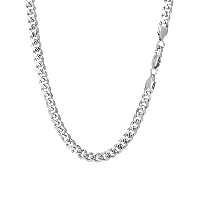 Mens Silver Cuban Link Chain (6MM) - Mens Necklace By Twistedpendant