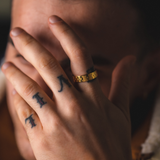 TP Band Ring - Gold | Gold Band Rings for Men | By Twistedpendant