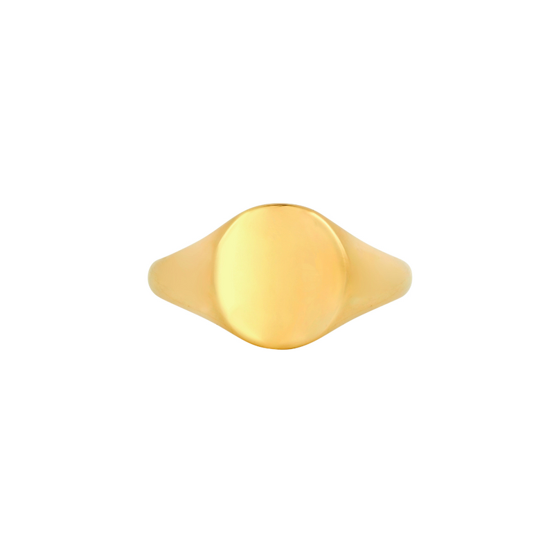 Smooth Signet Ring - Gold
