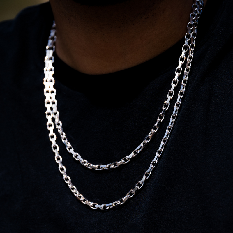 Silver Rolo Link Chain Necklace - Mens Necklace Chain By Twistedpendant