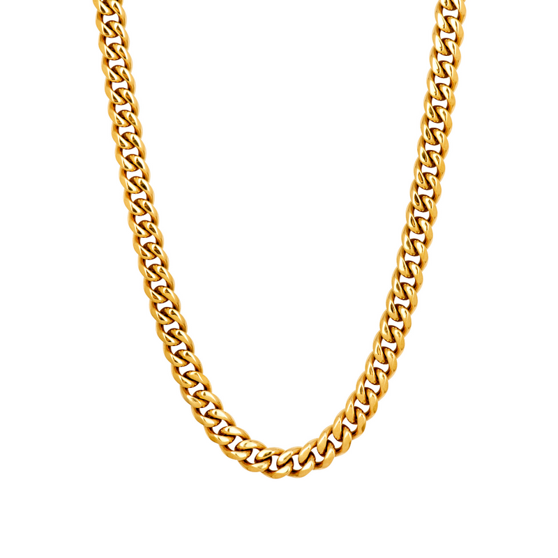 Gold Thick Cuban Chain (8MM)  | Mens Gold Chain - Twistedpendant