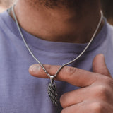Mens Wing Pendant Silver | Mens Necklaces | Twistedpendant