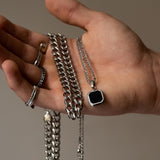 Black Onyx Pendant Gift Set - Mens Jewellery Gift Sets | Twistedpendant