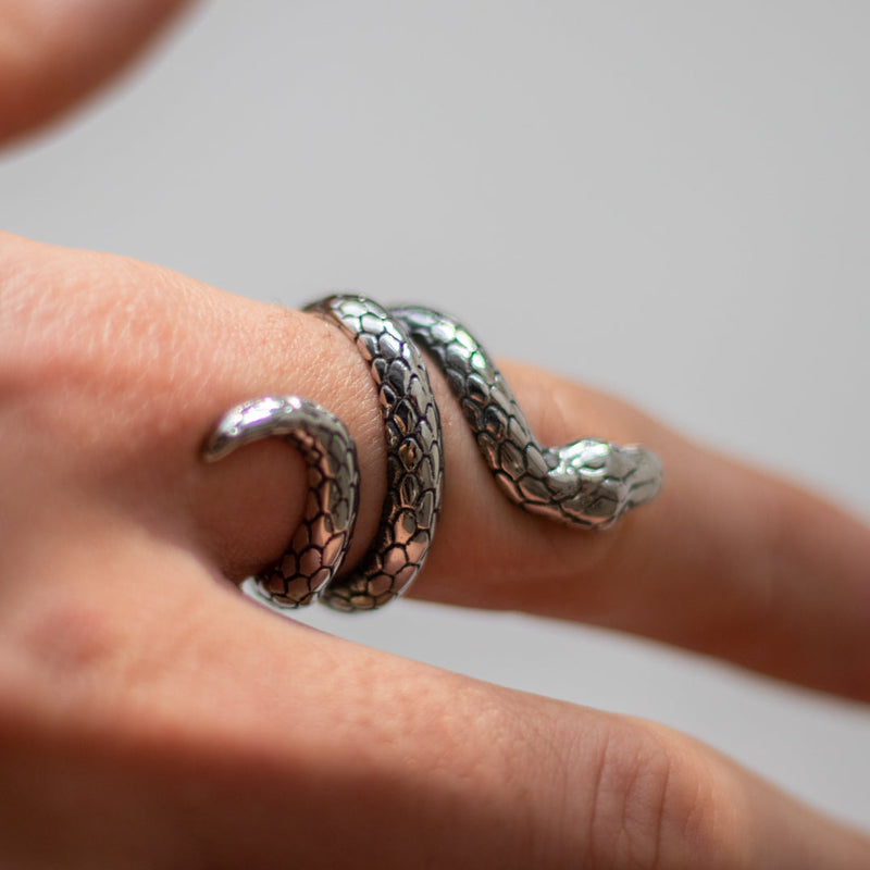 Men's Gold Snake Ring - Spiral Snake Ring for Men | Twistedpendant