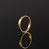 Gold Minimal Band Ring - Minimalist Styled Rings For Men | By Twistedpendant