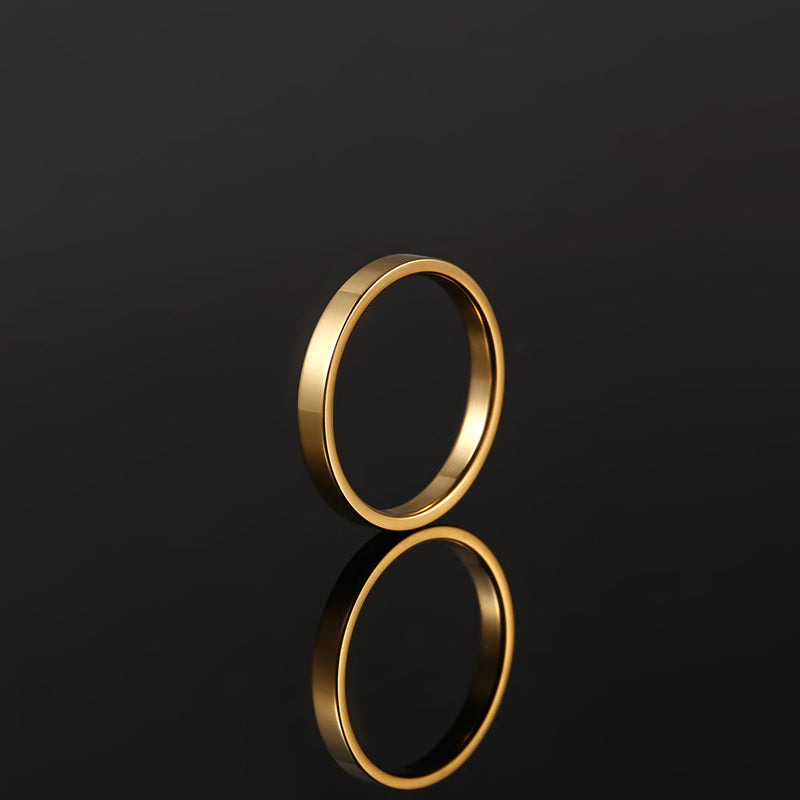 Gold Minimal Band Ring - Minimalist Styled Rings For Men | By Twistedpendant