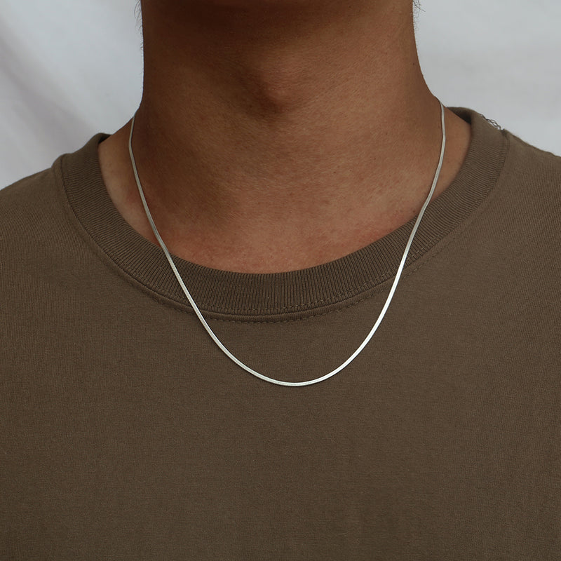 Mens Thin Silver Snake Chain - Silver Snake Chain Necklace | Twistedpendant