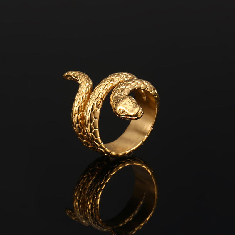 Rose Gold Adjustable Diamond Snake Ring - Mesmerize India
