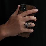 Men's Silver Snake Ring - Spiral Snake Ring for Men | Twistedpendant