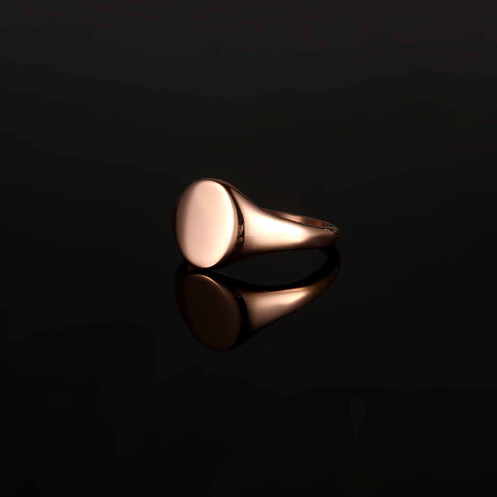 Rose Gold Signet Ring Men - Mens Rose Gold Rings | By Twistedpendant