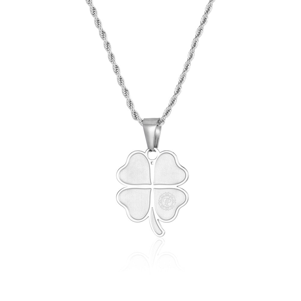 Buy Mens Necklace, Four Leaf Clover Pendant Necklace for Men, Lucky 4 Leaf  Silver Pendant Men, Silver Necklace Men, Mens Jewelry Twistedpendant Online  in India - Etsy