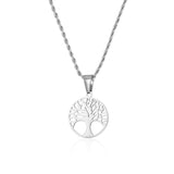 Men's Silver Tree Of Life Pendant - Men's Silver Necklace | Twistedpendant