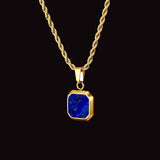 Blue & Gold Lapis Pendant Necklace For Men | Twistedpendant