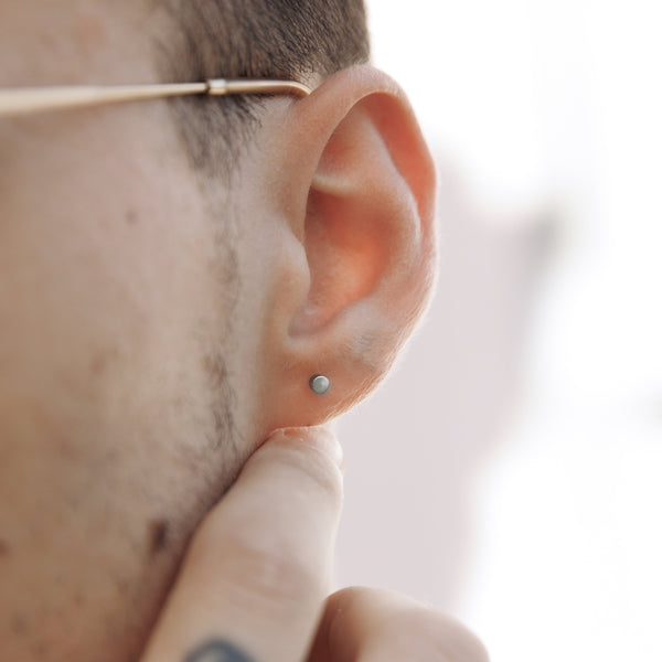 Silver Stud Earrings - Mens Stud Earrings | Twistedpendant