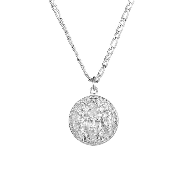 Medusa Silver Pendant - Mens Silver Necklace | By Twistedpendant