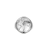 Mens Silver World Ring - Buy Mens Silver Rings | Twistedpendant