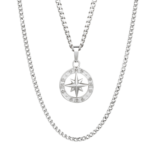 Mens Necklace - North Star Compass, Jewellery Gift Set | Twistedpendant
