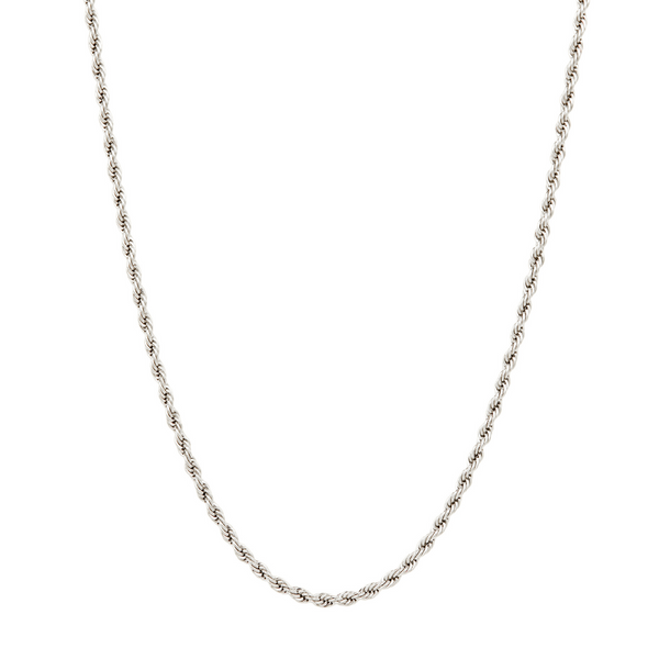 Silver Rope Chain Necklace Mens Necklace Chain By Twistedpendant